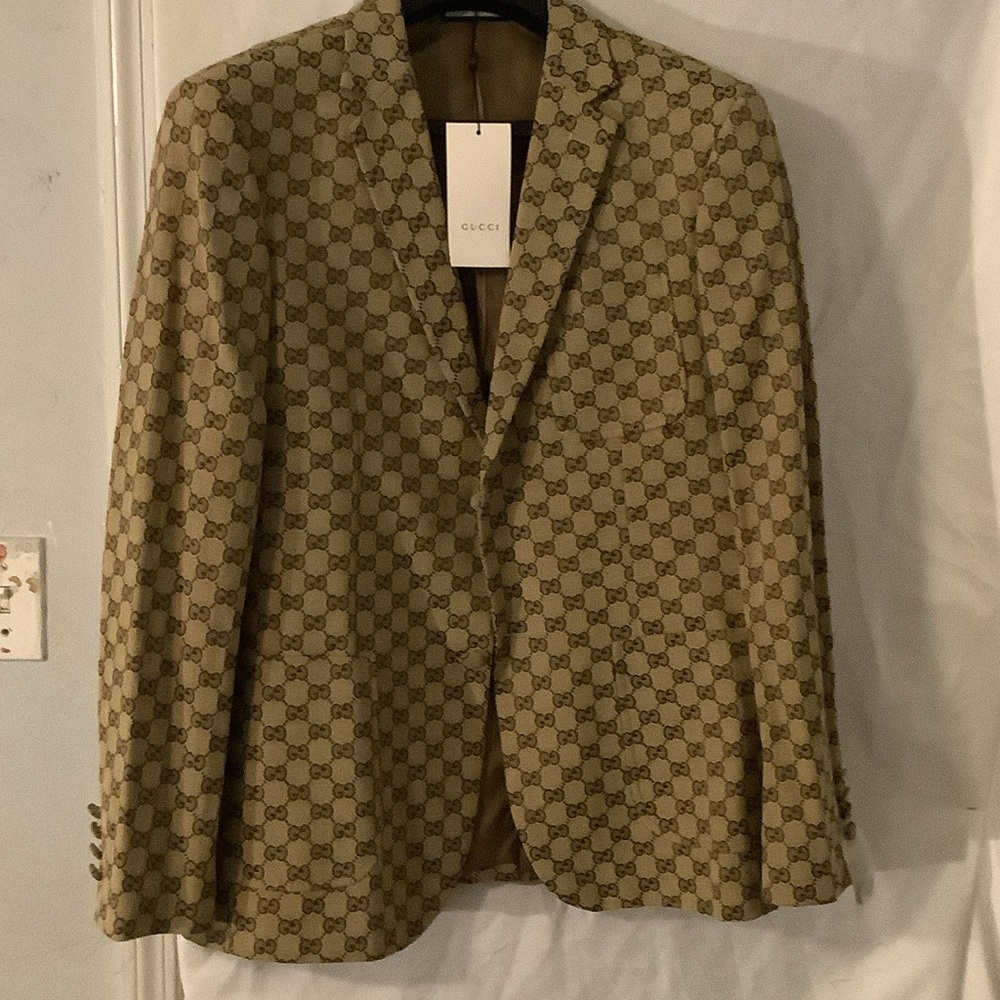Gucci Beige Monogram Jacket